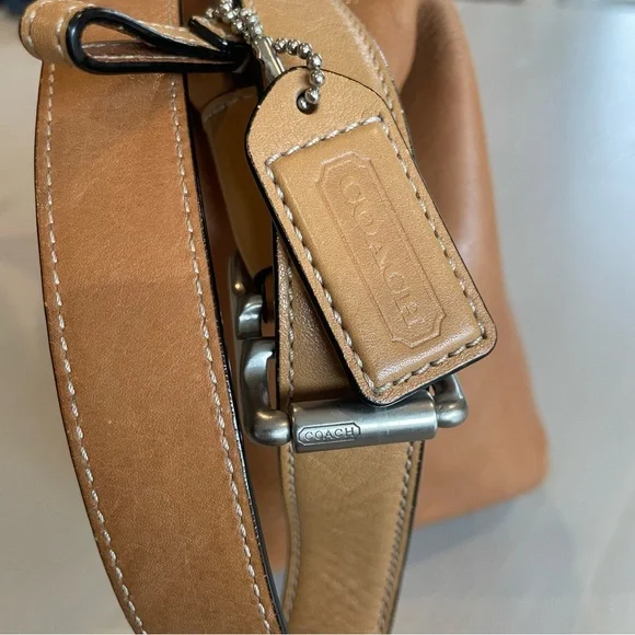 Coach Vintage Leather Legacy Bag British Tan 9566 Convertible Shoulder Y2K Rare - Picture 3 of 11